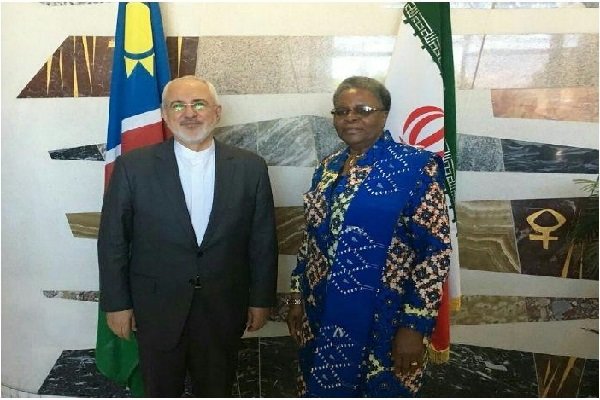 ظریف با وزیر روابط بین المللی نامیبیا دیدار کرد