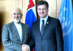 دیدار ظریف با رئیس مجمع عمومی سازمان ملل
