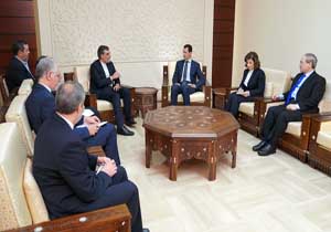 دیدار جابری ‌انصاری با رئیس جمهور سوریه