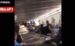 سقوط وحشتناک مردم از پله برقی +فیلم