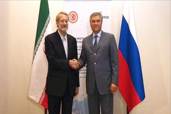 دیدار لاریجانی با رئیس دومای دولتی فدراسیون روسیه