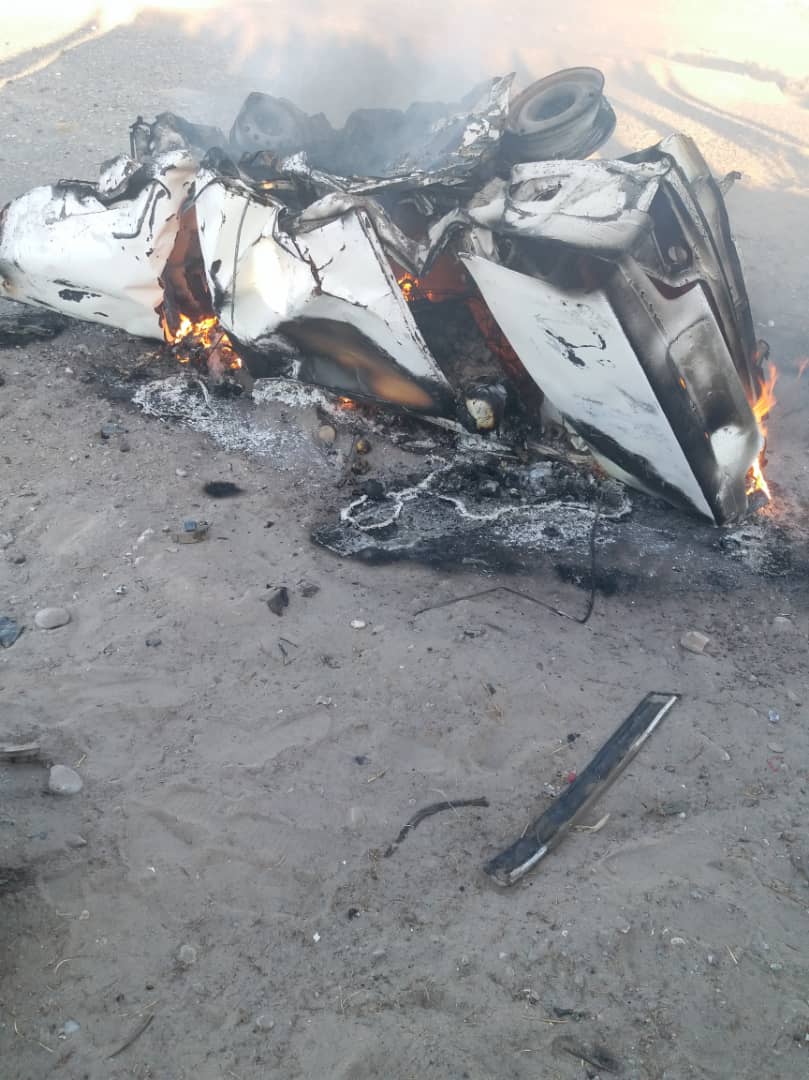 5 کشته در تصادف جاده سیستان و بلوچستان +عکس
