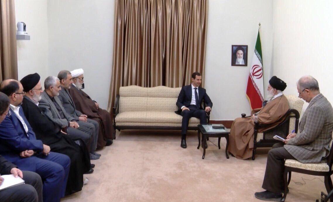 عکس| حضور سردار سلیمانی در جلسه دیدار بشار اسد با رهبری و روحانی