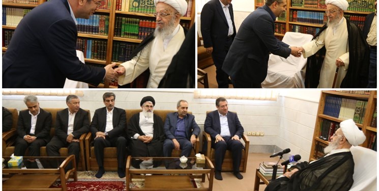 دیدار وزیر صمت با آیت‌الله مکارم شیرازی، نوری همدانی و صافی گلپایگانی+عکس