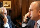 رایزنی ظریف با وزیر خارجه ترکیه درباره تحولات سوریه