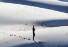 عکس های بسیار زیبا و دیدنی از بارش برف در دل کویر