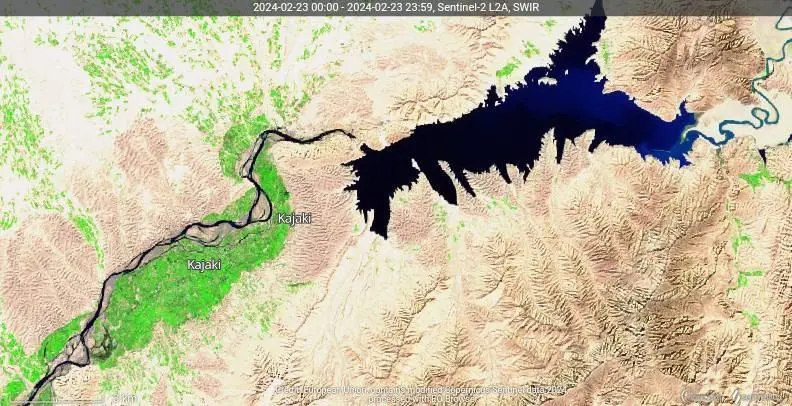 تازه‌ترین تصویر از حجم انباشته آب در پشت سد کجکی افغانستان